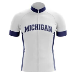 NWT Cool Dude Cycling NCAA Michigan Wolverines Cycling Jersey L